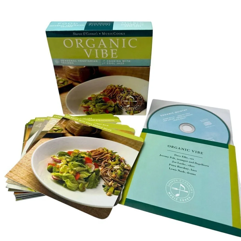 Menus and Music Organic Vibe Recipes and Jazz CD Cooking Book Set